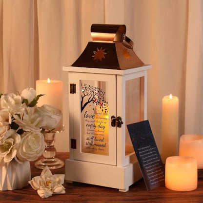 Memorial Gifts for Loss of Loved Ones, Memorial Lantern with Candle Light | Sympathy Gifts for Loss of Mom Dad, Remembrance Keepsake Gift for Funeral Bereavement