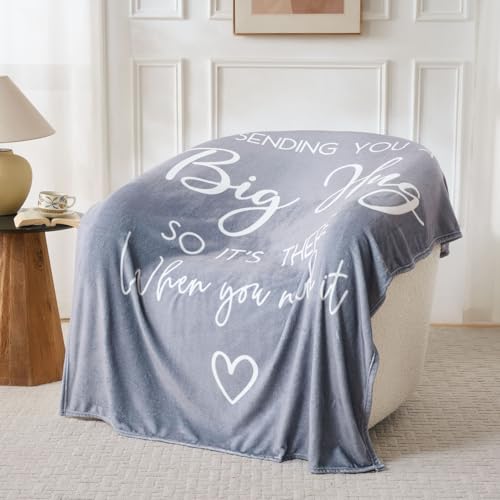 Grey Inspirational Healing Throw Blanket – Soft Flannel Fleece 50″×60″ – Get Well Soon Gifts for Women & Men – Sympathy, Thinking of You & Birthday Gift Blanket – All-Season Comfort and Warmth - color: Get Well-grey2