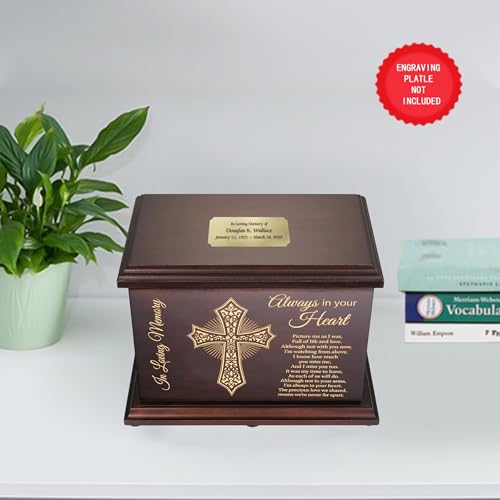 DGDCDV Cremation Urns for Human Ashes Adult Up to 270 LBS | Large Wooden Memorial Urns for Human Ashes Male Female, Burial Funeral Urns Box and Caskets for Ashes Men Women Child