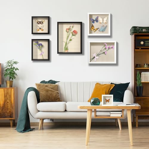 11x14 Shadow Box Display Case with Tempered Glass, White Wooden Large Memory Shadow Box Frame with Soft Linen Back - color: White, size: 11x14