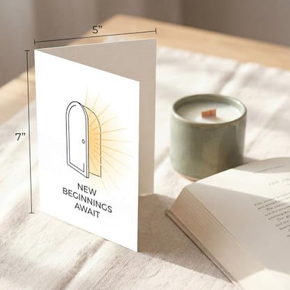 Minimalist Sympathy Card, Open Door New Beginnings - color: Sympathy Card 009