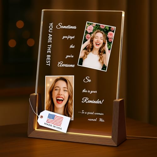 LOUISMIAA Customized Picture Frames with Night Light,Decorative Plaque Anniversary Birthday Mother’s Day Father’s Day Valentine’s Personalized Gifts for Boyfriend Girlfriend Couple Wife Women Same Day Shipping - color: Style 03