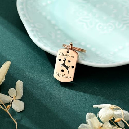 Cremation Jewelry Urn Keychain for Ashes for Women Men Memorial Keepsake Pendant - color: Rosegold