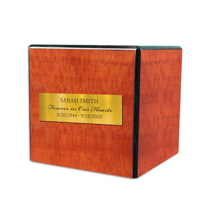 Personalized Small Wooden Cremation Urn: Cherished Keepsake for Loved Ones - Elegant Memorial Gift & Keepsake Box (Light Brown) - color: Light Brown Personalized