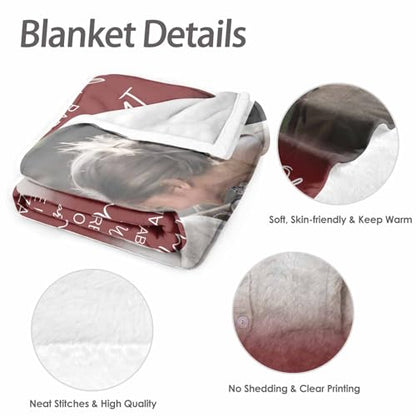 Custom Memorial Blanket with Picture Personalized Sympathy Remembrance Condolences Bereavement Gifts Sympathy Gifts for Loss of Loved One Mother Dad Grandma Grandpa Sister Daughter Friend - color: Design17