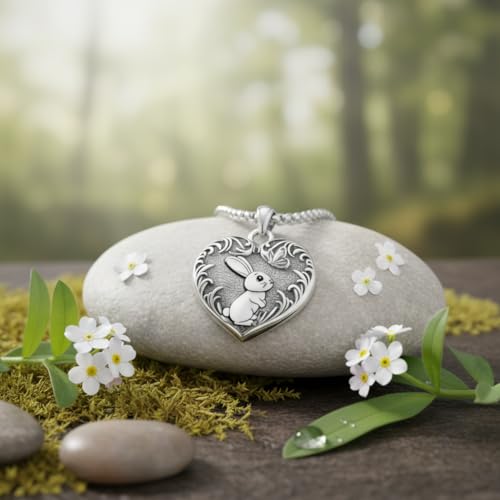 Urn Necklace for Ashes Blue opal Cremation Necklace Keepsake Memory Jewelry for Ashes of Loved Ones Keepsake - style: Bunny urn