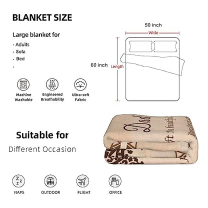 Memorial Blanket for Loss of Dad - Sympathy Gift (50"x60", Letter Print) - size: 50"x60"