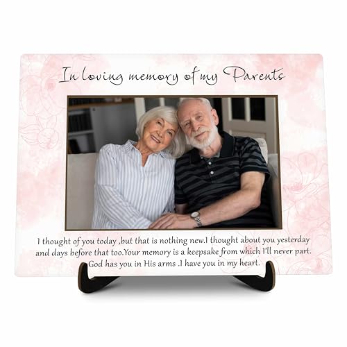 Memorial Picture Frame Gift, In Memory of Loved One Gifts, Memory Photo Frame for Loss Loved Ones Parents Mother Father, In Loving Memory of My Parents Picture Frames -18 - color: Rustic