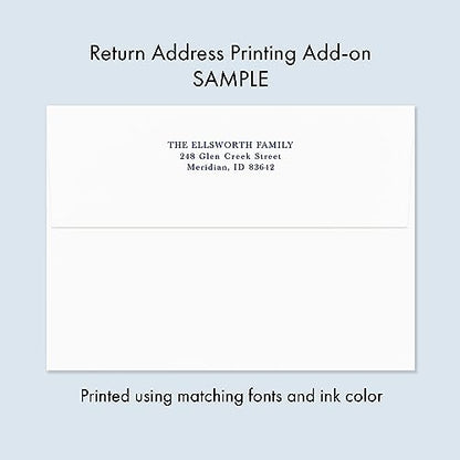 Navy Blue Funeral Thank You Cards with Cross | Personalized, 4.25x5.5, Sympathy Acknowledgement Cards, With Envelopes, Folded Card