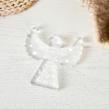 Miscarriage Gifts for Mothers, Remembrance Gift, Sympathy Gifts, Remember Me Grieving Present, Baby Footprint Memorial Angel Acrylic Sign, Infant Loss Sympathy Gift, Funeral in Memory of Loss of Baby - style: 037
