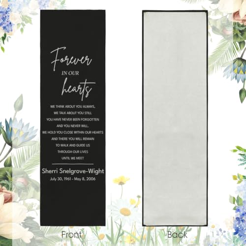 Personalized Forever In Our Hearts Welcome Sign, Funeral Fabric Banner #1 - color: Design 1