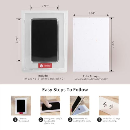 Double-Sided Rotating 4x6 Inch Photo Frame Gift Set for Cherished Memories, with Paw Print Kit and Memory Vial