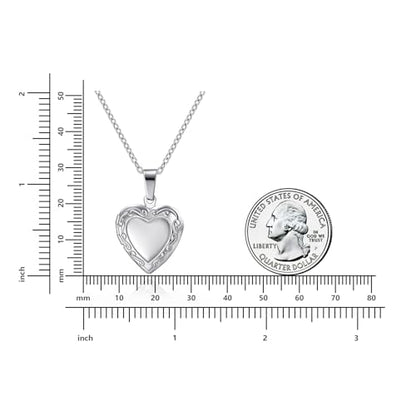 Rnivida Flowers Heart Locket Necklace for Women, Hold Photo Pictures Locket, 18 Inches - color: Classic - small