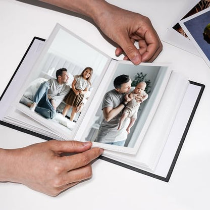 Vienrose Small 4x6 Photo Album Slip In 100 Photos Skyblue | Portable Design Photo Book, Memory Book, Wedding Family Baby Travel, Easy To Carry - color: Skyblue