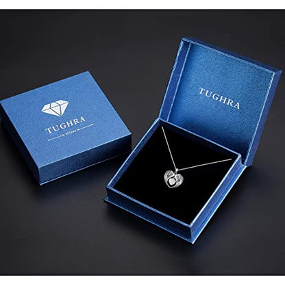 TUGHRA Memorial Necklace for Women Men, Angel Wings Heart Pendant 925 Sterling Silver A Piece of My Heart Is In Heaven Charm Necklace Sympathy Gift - style: 01-Angel