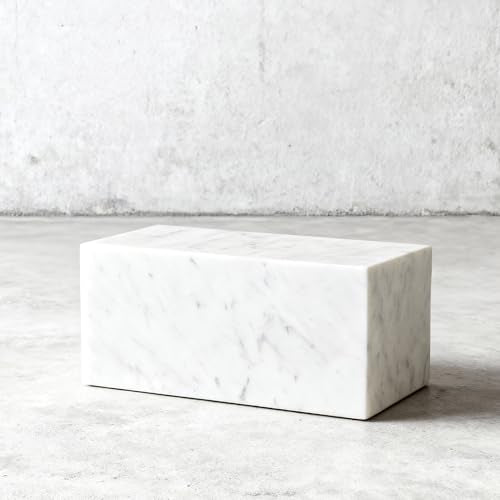 Aspen Studio AspenStudio Carrara Marble Real Urn Genuine Marble Urn for Human Adult Cremation Ashes Decorative urn