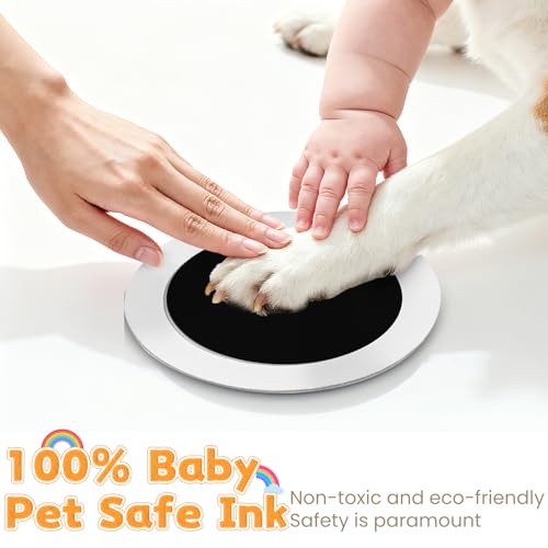 Inkless Baby Hand and Footprint Kit - Mess Free Ink Pad for Newborn Keepsake, Dog Nose & Paw Print Kit, Clean Touch Ink Pad for Baby Hand & Footprints, Ideal New Mom Gifts（Brown） - color: BROWN