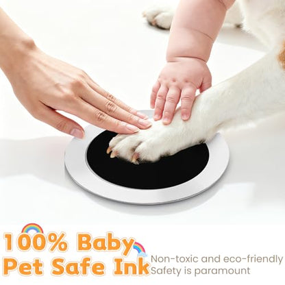 Inkless Baby Hand and Footprint Kit - Mess Free Ink Pad for Newborn Keepsake, Dog Nose & Paw Print Kit, Clean Touch Ink Pad for Baby Hand & Footprints, Ideal New Mom Gifts（Brown） - color: BROWN
