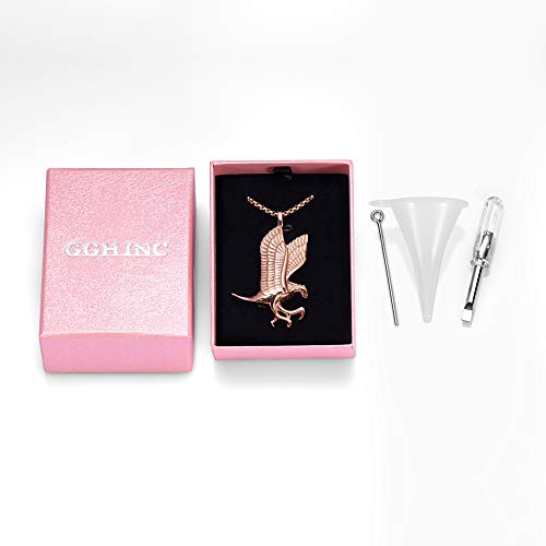 Oinsi Pet Cremation Jewelry - Heart Urn Necklaces for Dog Cat Ashes Keepsake Pet Paw Memorial Urn Pendant Ash Holder for Women Men - color: B-rose Gold