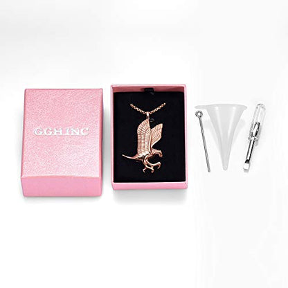 Oinsi Pet Cremation Jewelry - Heart Urn Necklaces for Dog Cat Ashes Keepsake Pet Paw Memorial Urn Pendant Ash Holder for Women Men - color: B-rose Gold