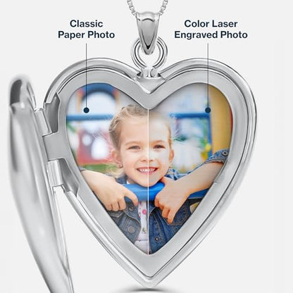 PicturesOnGold.com Personalized 14K Yellow Gold 4-Page Heart Photo Locket - style: Locket + 2 Photos