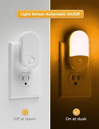 L LOHAS LED Amber Night Light, Night Lights Plug into Wall[4 Pack], 2000K - color: Amber, size: 4 Count (Pack of 1)