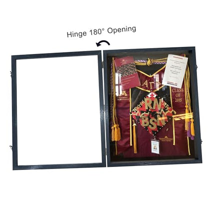 16x20 Graduation Shadow Box Frame with Real Glass,Black - color: Black, size: 16*20