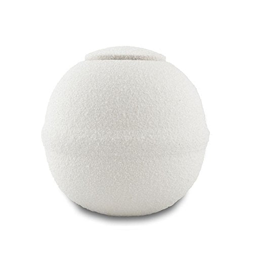 Paper Ideal for Water Burial - Small - Holds Up to 40 Cubic Inches of Ashes - Quartz White Biodegradable Cremation Urn