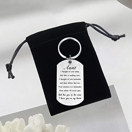 Alotozo Memorial Gifts - Sympathy Keychain for Loss of Loved One - color: Aunt Memorial Gifts