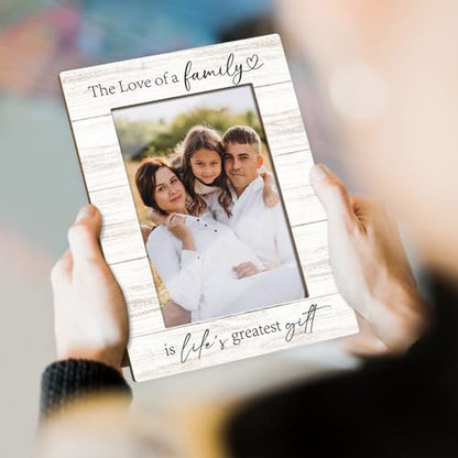 Family Picture Frame, Wooden Picture Frame Birthday Gifts for Families Mom Dad Grandparents, 4x6 Photo Frame for Tabletop Display, Home Office Desk Decor Shelf Display -02 - style: Family