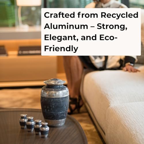 GR8 Keepsakes Classic Gray Marble-Finish Cremation Urn Set - color: Gray
