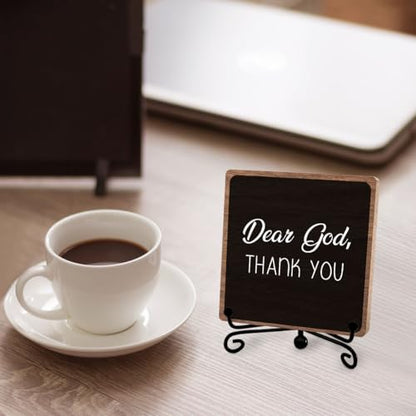 Christian Gifts for Women Men, Motivational Bible Verse Wooden Sign | Farmhouse Religion Desktop Decor, Simple Prayer Sign for Home Church Office Table, Inspirational Gift for Friend Family - style: Dear God