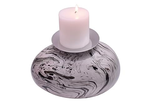 Candle Cremation Urn for Human Ashes - Large Marble Candle Urn - Decorative Urn for Ashes Display at Home - Beautiful Modern Adult URN for Funeral, Burial, Female or Pets
