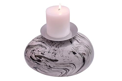 Candle Cremation Urn for Human Ashes - Large Marble Candle Urn - Decorative Urn for Ashes Display at Home - Beautiful Modern Adult URN for Funeral, Burial, Female or Pets
