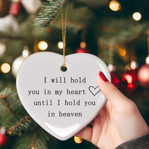 Jocidea Miscarriage Ornament - Baby Loss Memorial, Child Loss Sympathy Gift - color: Hold You in My Heart