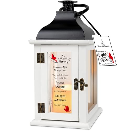 Memorial Lantern - Bereavement Sympathy Gifts for Loss of Loved One Memorial Remembrance Gifts for Loss of Mother Father - color: Those We Love Don’t Go Away