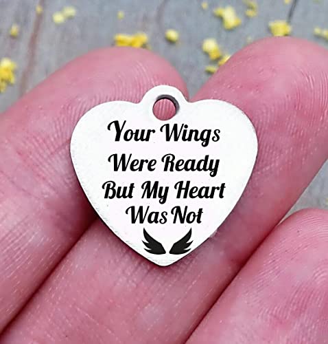 Angel Wing Memorial Christmas Ornaments, Remembrance Sympathy Gifts,Your Wings were Ready But My Heart were Not Ornament for Xmas Tree,in Memory of Loved one Gifts for Loss of Loved one