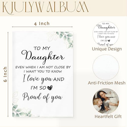 Photo Albums 4x6, Daughter Gifts from Mom Dad, I Love You and I'm So Proud of You Small Memory Photo Album Book for 18 Pockets Hold 36 Pictures, Photobook for Family Anniversary Vacation Travel - color: To Daughter