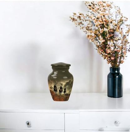 Cowboy Urn - Keepsake Urns for Human Ashes - Urn for Human Ashes - Ashes Urn - Cremation Urn for Ashes - Adult Urns for Human Ashes Men (3 inch Pack of 1) - size: #2 (Set of 1)