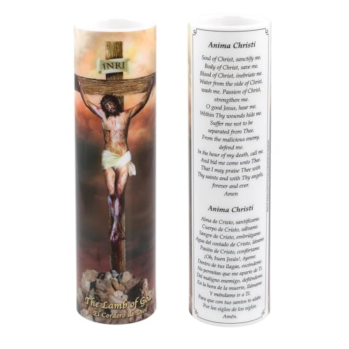 Crucifixion - Lamb of God, LED Flameless Devotional Prayer Candle
