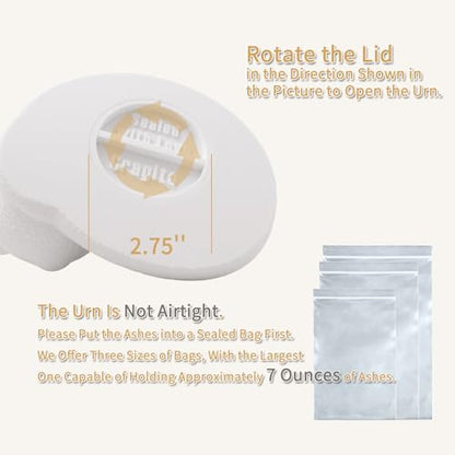 White Sleeping Cat Urn for Ashes Minimal Pet Memorial Keepsake - color: Matte White