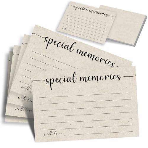 (60 Pack) Special Memories Cards - Premium 300GSM Thick Share a Memory Card for Funeral, Celebration of Life, Graduation Party, Anniversary Games, Birthday & Time Capsule Decorations