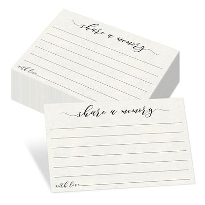 55 PCS Share A Memory Cards, Memory Card Keepsakes for Celebration of Life, Birthday, Anniversary, Memorial, Funeral, Graduation, Bridal Shower Game, Going-Away Party