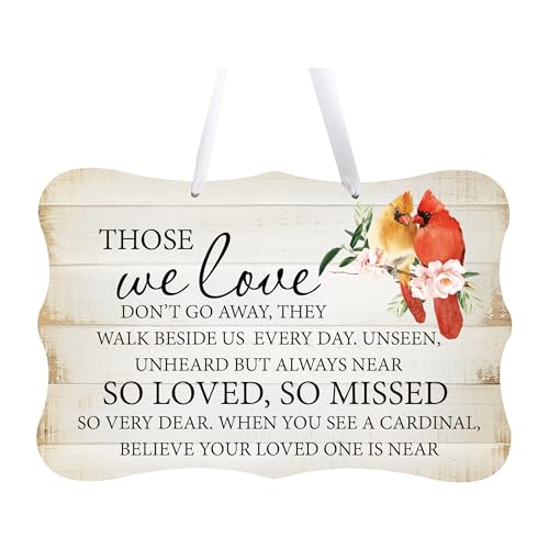 LifeSong Milestones Memorial Wall Hanging Signs Bereavement Keepsake Condolence Funeral Gift For Loss of Loved One 8x12 (Those We Love Don't Go (White)) - color: Those We Love Don't Go (White)