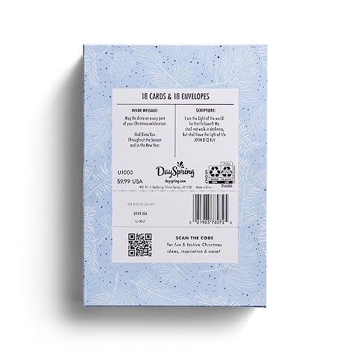 DaySpring - Light of the World - 18 Christmas Boxed Cards and Envelopes (U1000)