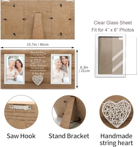 SOUHONEY Memorial Gifts for Loss of Loved One, Wooden 4x6 Pictures Frame - color: Memorial
