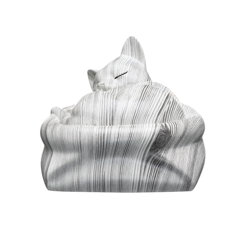 Cat Urn Small Pet Urn for Cat Ashes - Stylish Cat Urns for Ashes, Premium Quality Pet Urns for Cats(White) - color: White