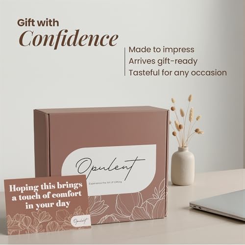Opulent Self Care Spa Gift Box for Women - Thoughtful Get Well Gift - color: Mocha Mousse