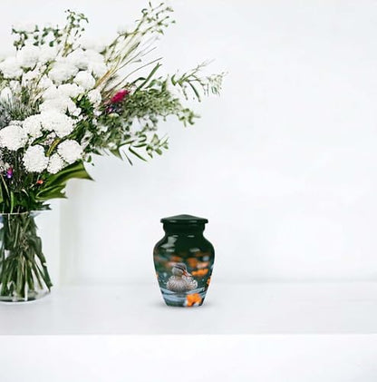 Metal Duck Cremation Urn - Small, Multicolor, Polished, 3 Inch, Adult Male - size: #2 (Set of 1)