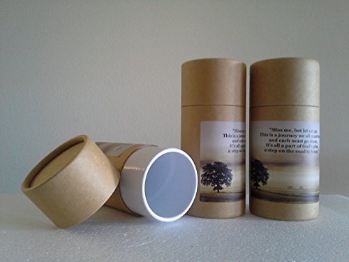 Set of Three Natural Biodegradable Cremation Scattering Tubes w/Telescopic Lids & Instructions (Style: Hallowed)